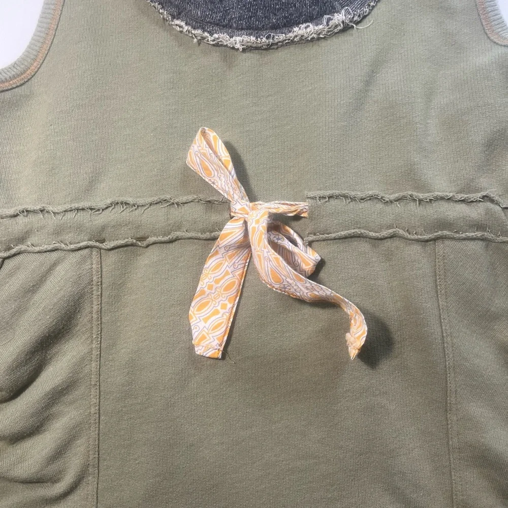 Free People Olive and Charcoal Sleeveless Hoodie - Picture 5 of 8